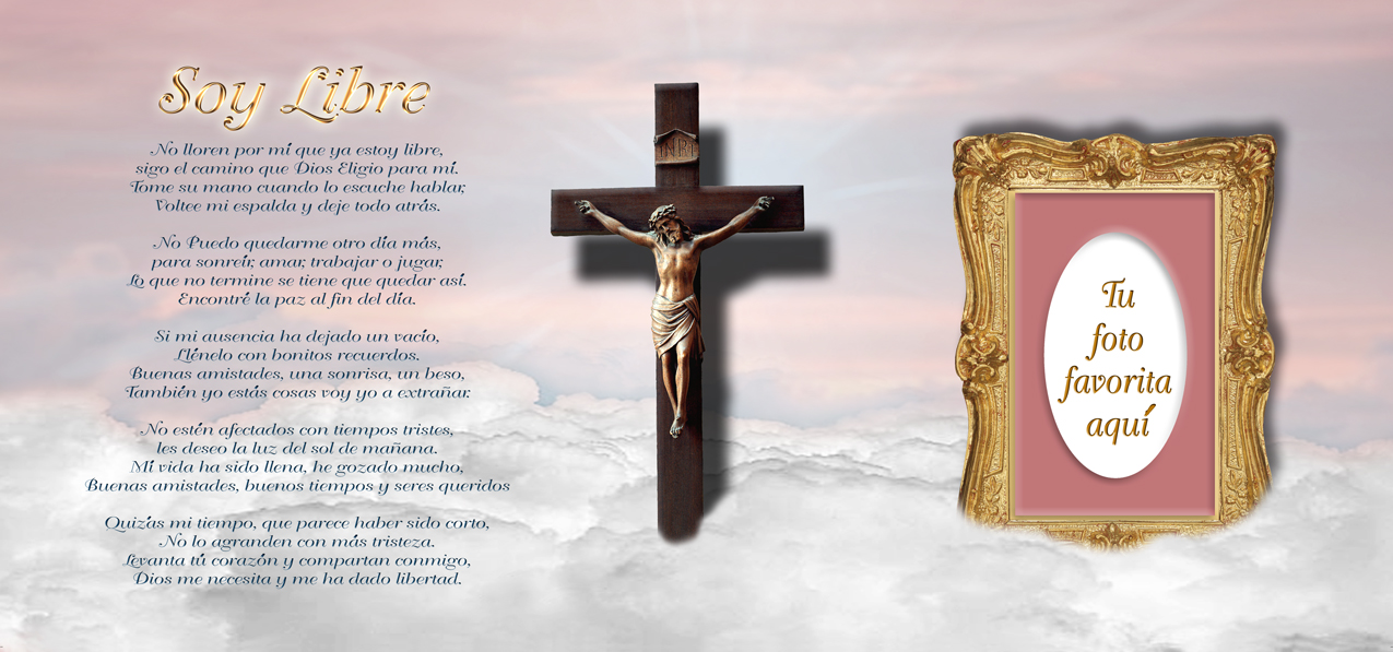 Soy Libre Pink Clouds (With Verse-Crucifix)